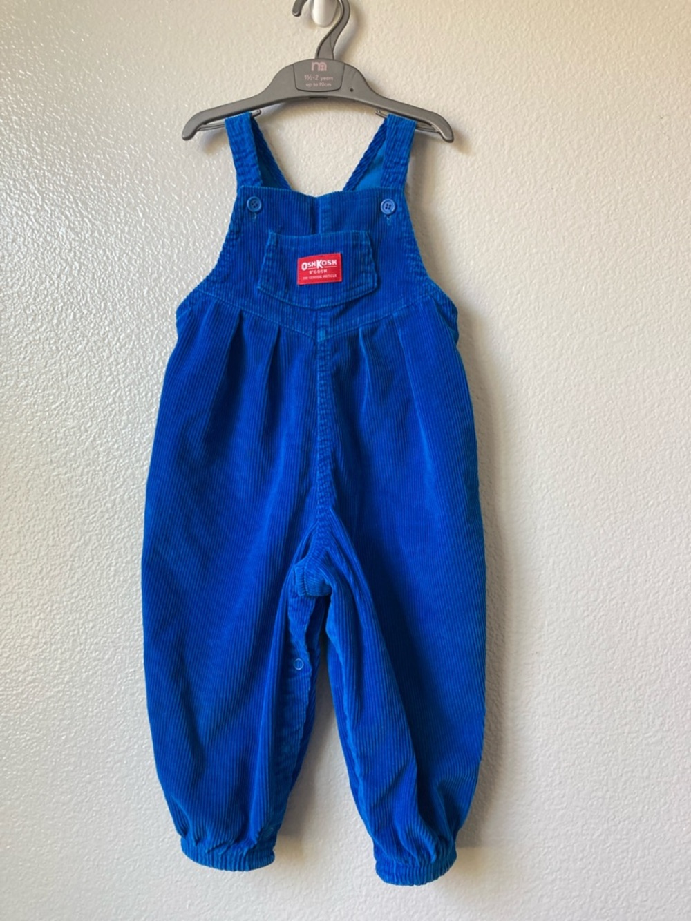 Vintage 80s 90s Oshkosh B’Gosh Vestback Corduroy Overalls Pleated USA made 24MOS
